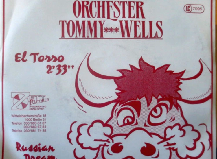 "7"", Single Orchester Tommy Wells - El Torro" ansehen