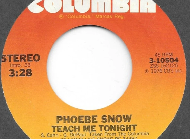 "7"", Single Phoebe Snow - Teach Me Tonight" ansehen