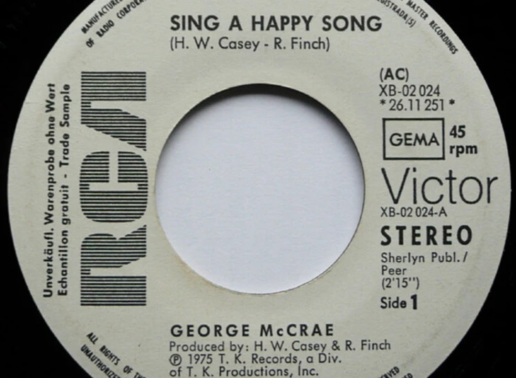 "7"", Single, Promo George McCrae - Sing A Happy Song" ansehen