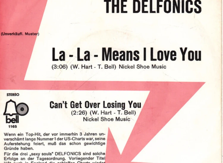 "7"", Single, Promo The Delfonics - La-La-Means I Love You / Can't Get Over Losing You" ansehen