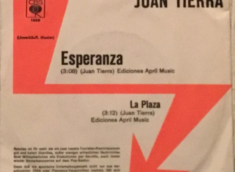 "7"", Promo, W/Lbl Juan Tierra - Esperanza / La Plaza" ansehen