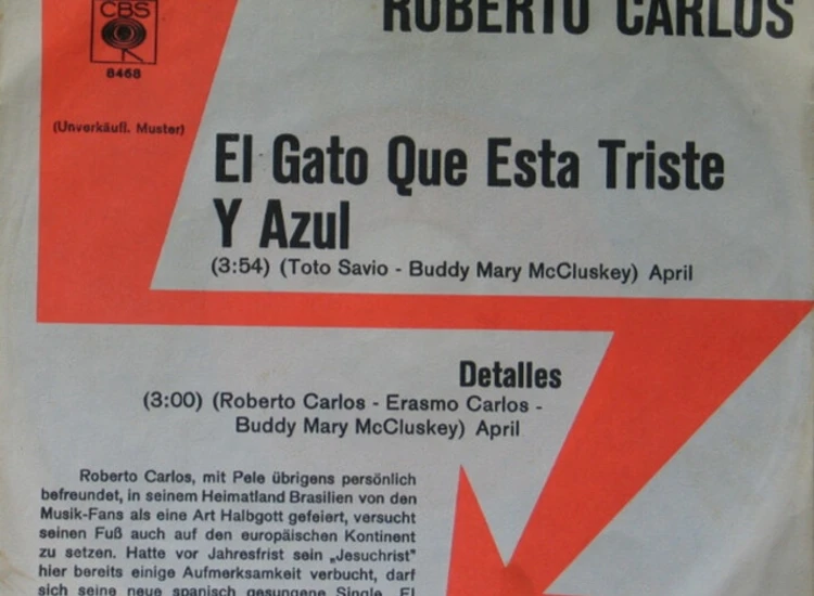 "7"", Single, Promo Roberto Carlos - El Gato Que Esta Triste Y Azul" ansehen