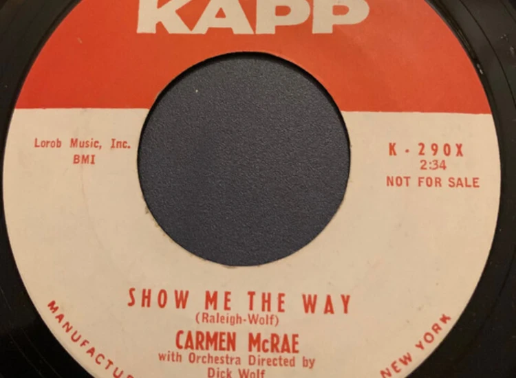 "7"", Promo Carmen McRae - Show Me The Way / Talk To Me" ansehen