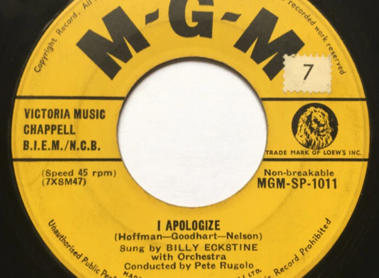 "7"" Billy Eckstine - I Apologize" ansehen