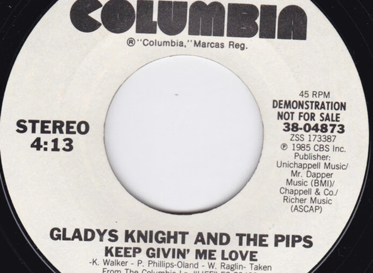 "7"", Single, Promo Gladys Knight And The Pips - Keep Givin' Me Love" ansehen