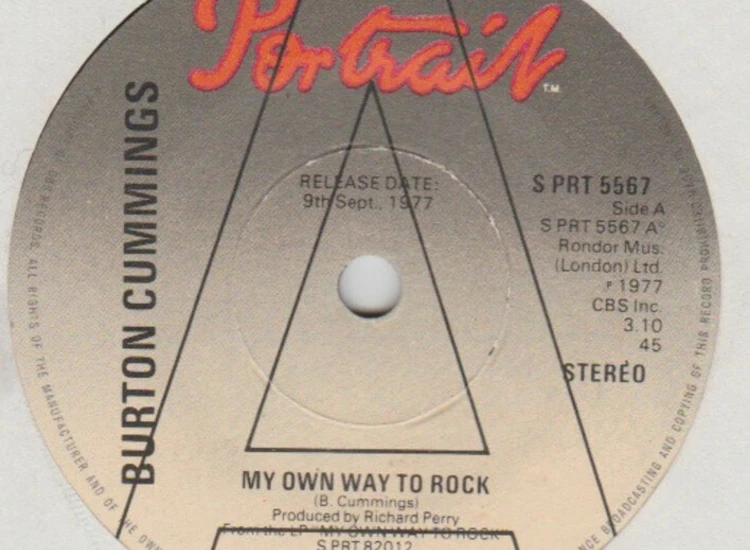 "7"", Single, Promo Burton Cummings - My Own Way To Rock" ansehen