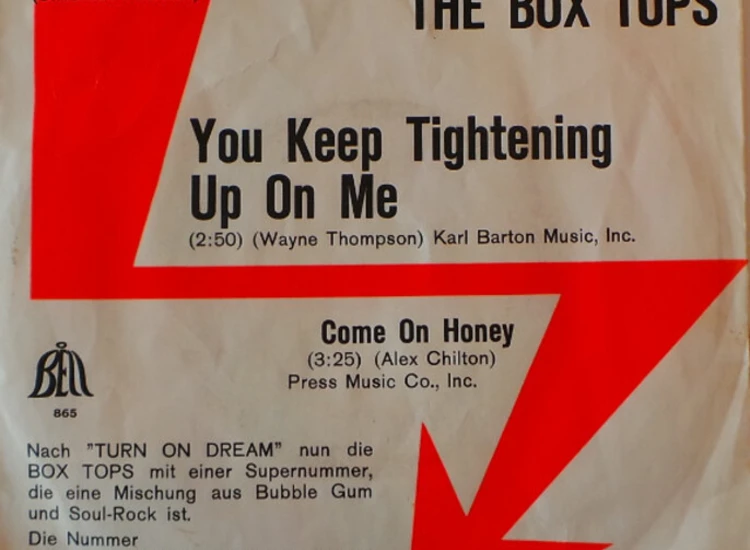 "7"", Single, Promo The Box Tops* - You Keep Tightening Up On Me / Come On Honey" ansehen