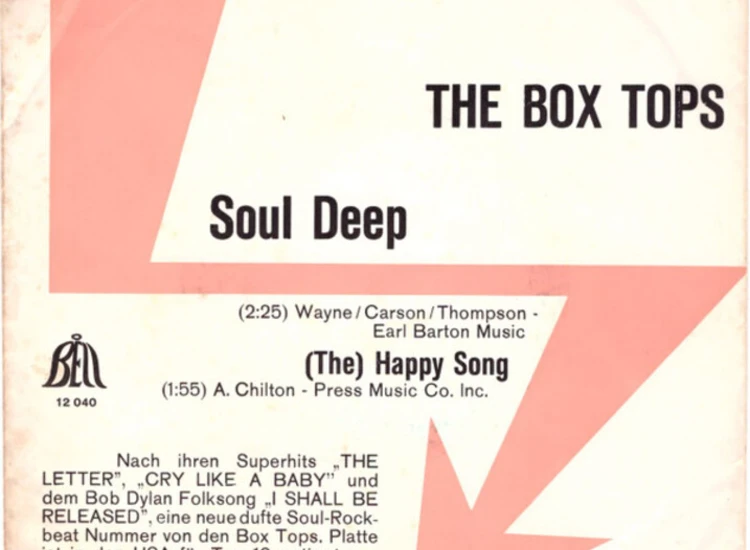 "7"", Single, Promo The Box Tops* - Soul Deep / (The) Happy Song" ansehen