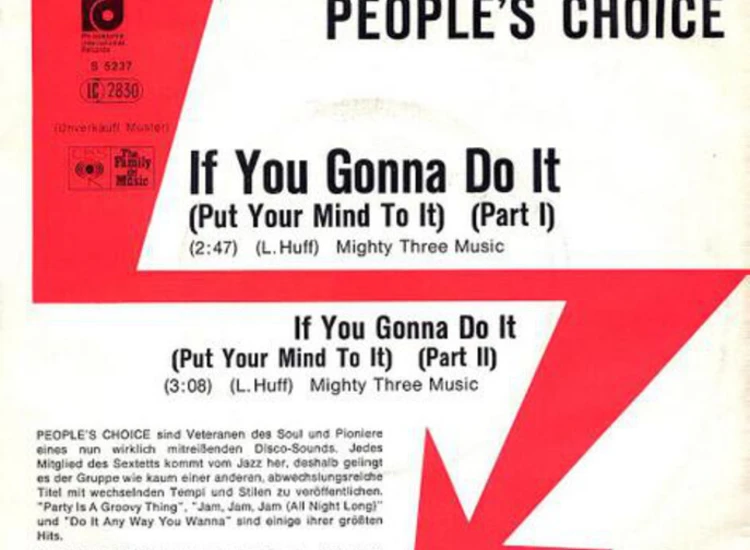 "7"", Single, Promo People's Choice - If You Gonna Do It (Put Your Mind To It)" ansehen