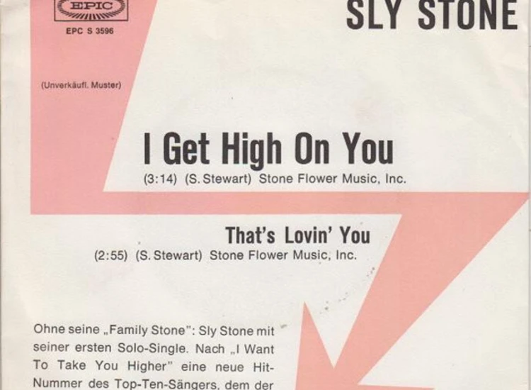 "7"", Single, Promo Sly Stone - I Get High On You" ansehen