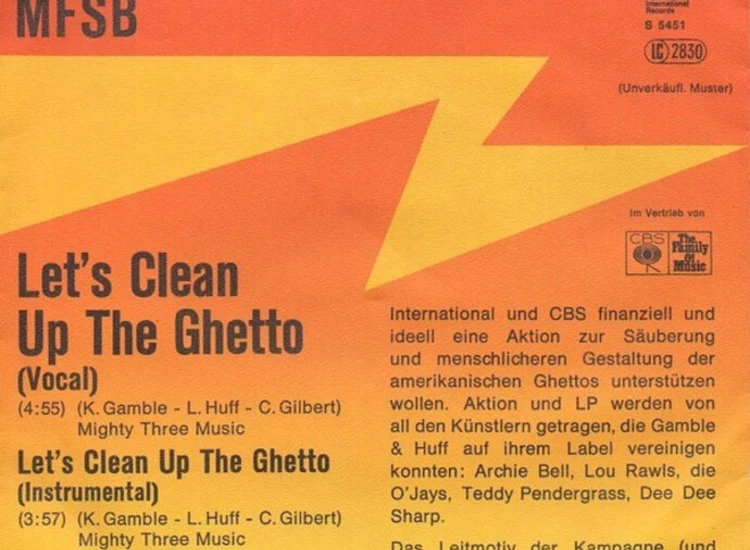 "7"", Single, Promo Philadelphia International All Stars / MFSB - Let's Clean Up The Ghetto" ansehen