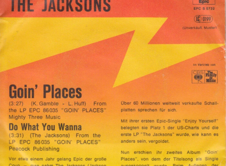 "7"", Single, Promo The Jacksons - Goin' Places" ansehen